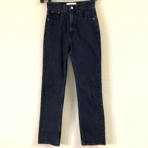 Abercrombie & Fitch The Ankle Straight Ultra High Rise Jeans 23 Black Casual